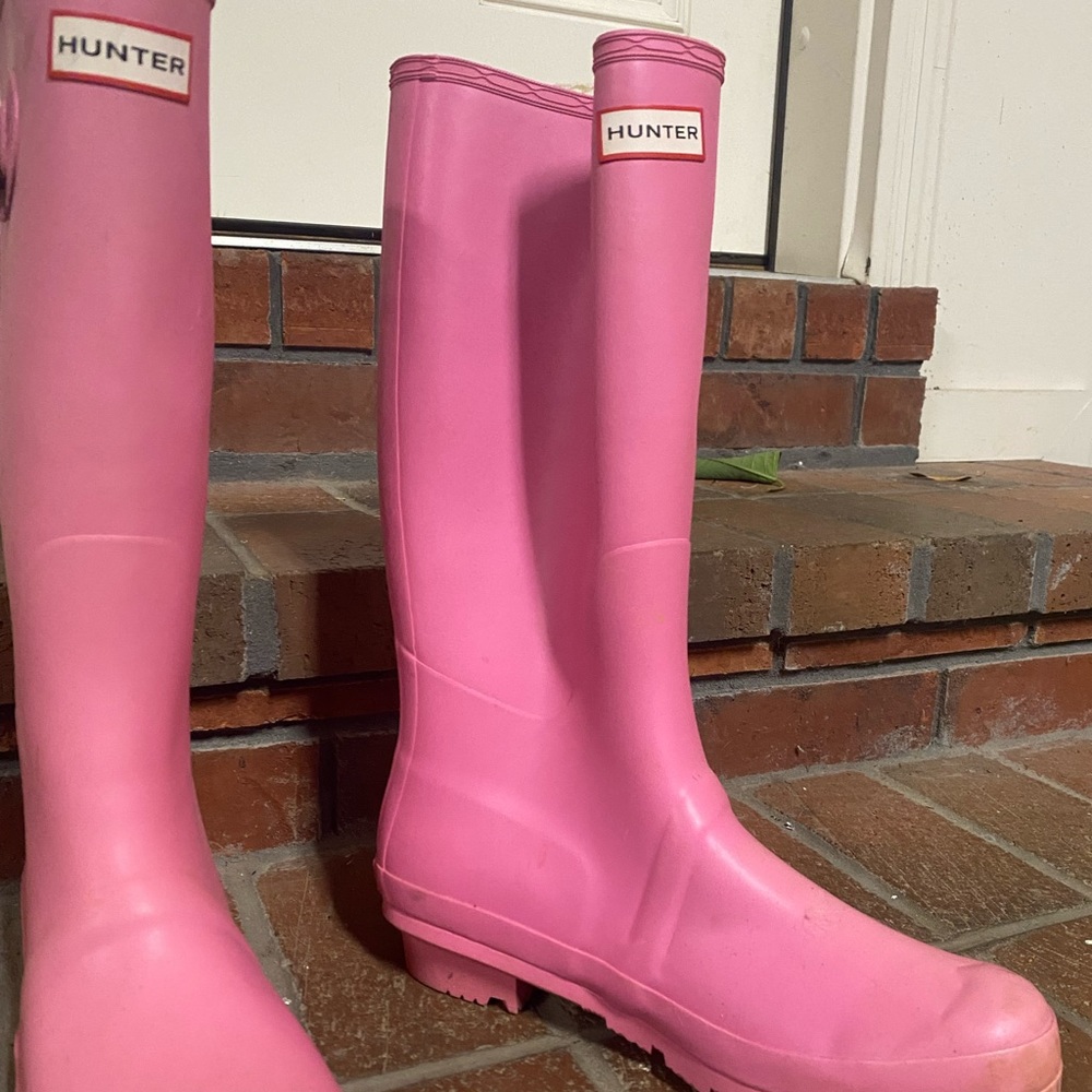 pink hunter rainboots
